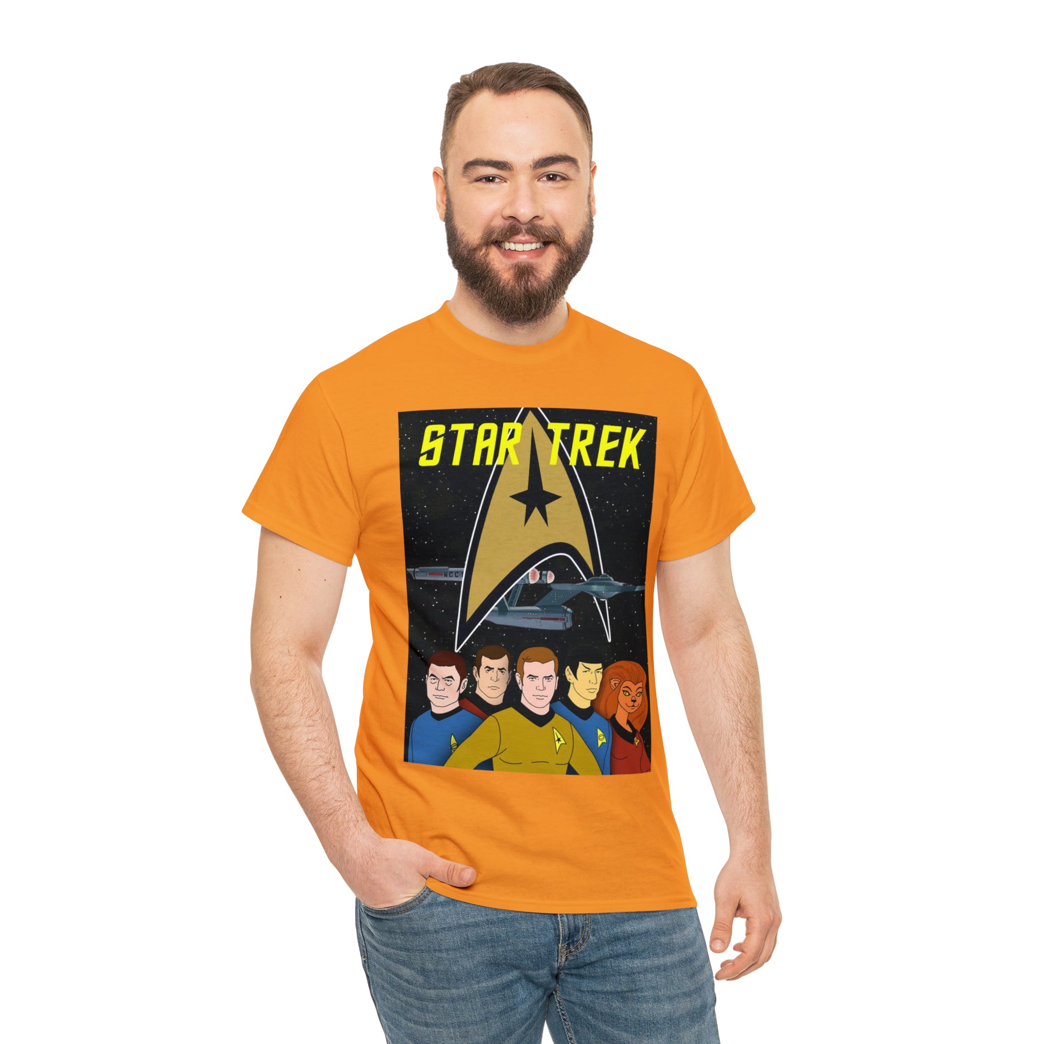 Star Trek Cartoon- Unisex Heavy Cotton T-Shirt - Creations by Chris and Carlos